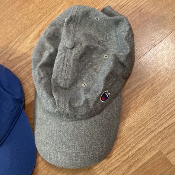 2 Champion Hats Strap Back Adjustable Mens Casual Blue/Grey - Picture 4 of 6
